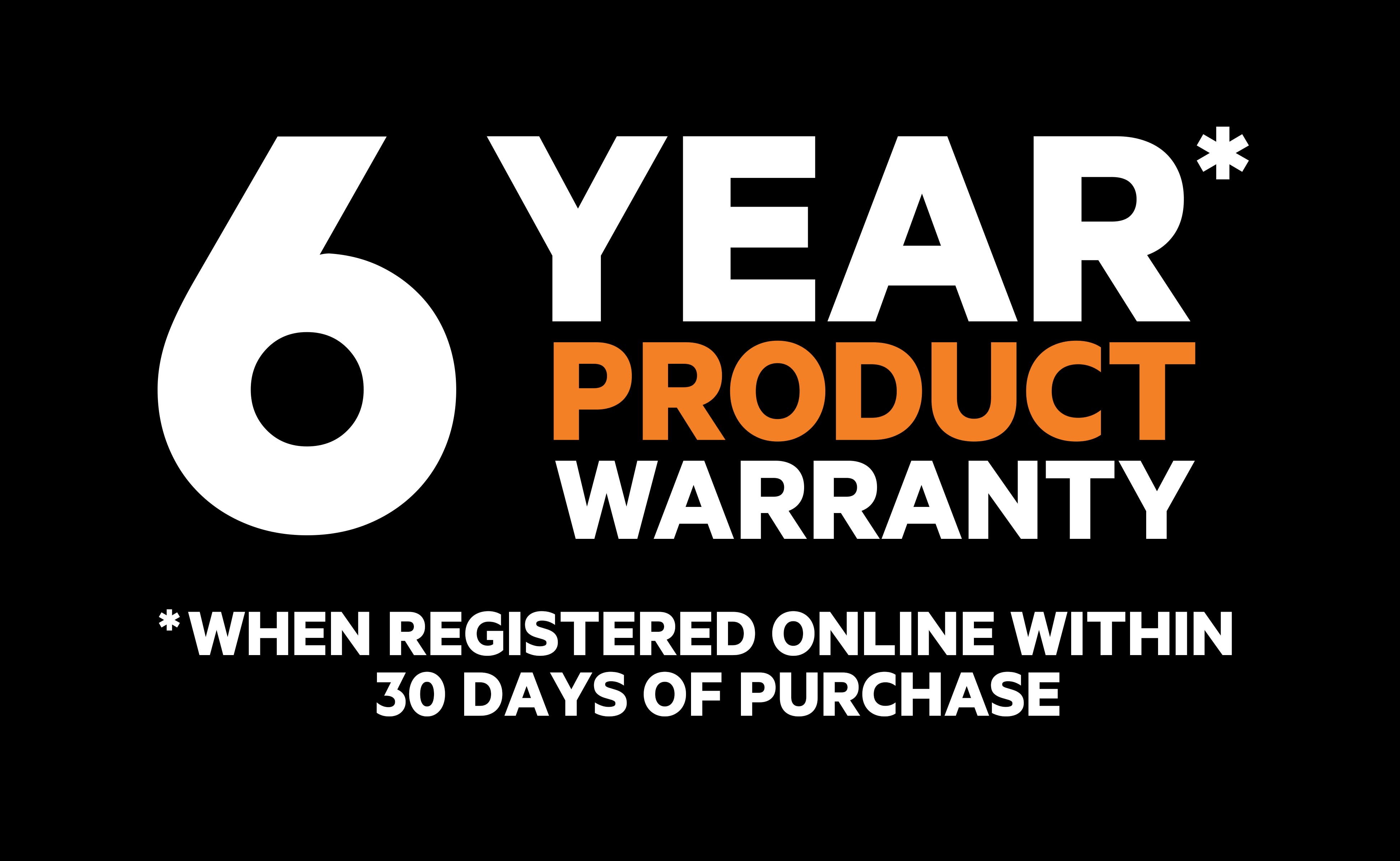 6-year product warranty